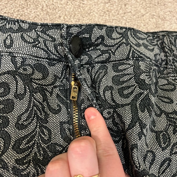 Torrid Floral Denim Jeans with Zipper Detail - Picture 5 of 9